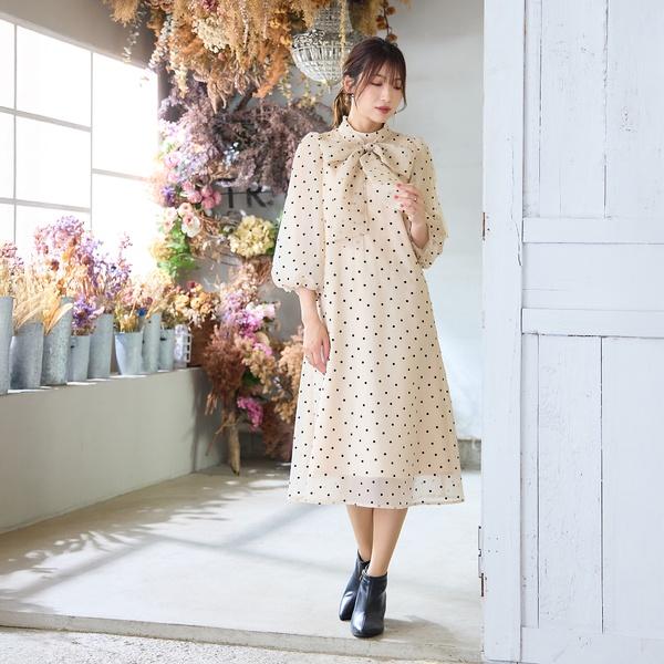 Rose Tiara（ローズティアラ） オーガンジーフロッキードットリボン