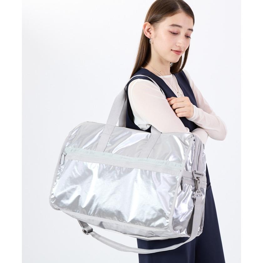 LeSportsac グレー ボストンバッグ、小ボストン、バッグ。カザマユミエ LeSportsac グレー ボストンバッグ、小ボストン、バッグ