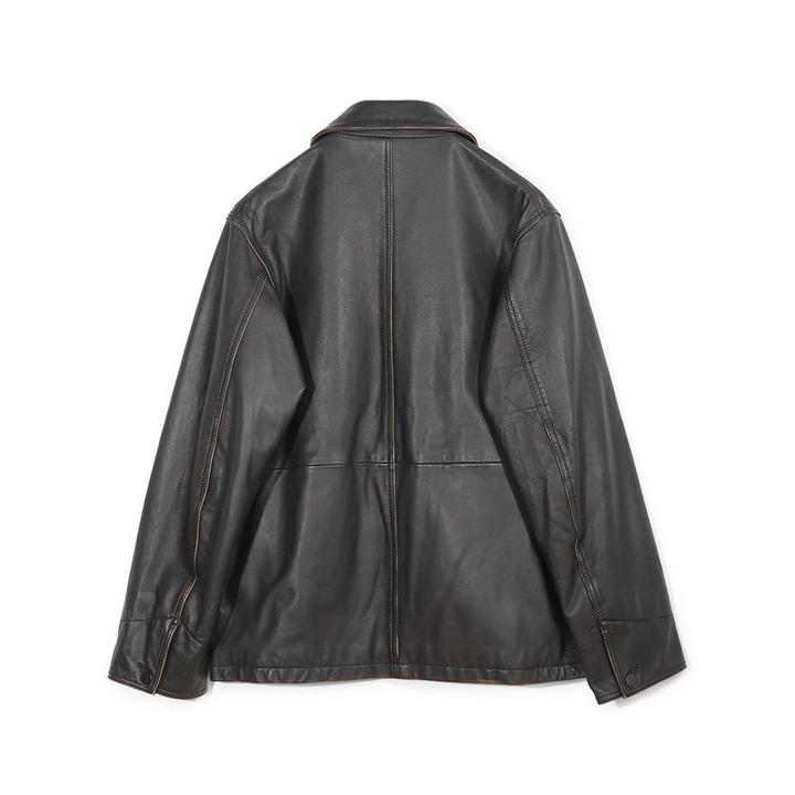 【JAGROSE/ジャグロース】別注ラムレザーカバーオールの画像