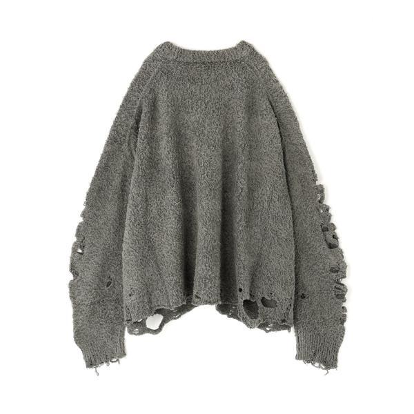 トップス doublet RIBCAGE KNIT PULLOVER doublet(ダブレット)のRIBCAGE KNIT PULLOVER GRAYの通販