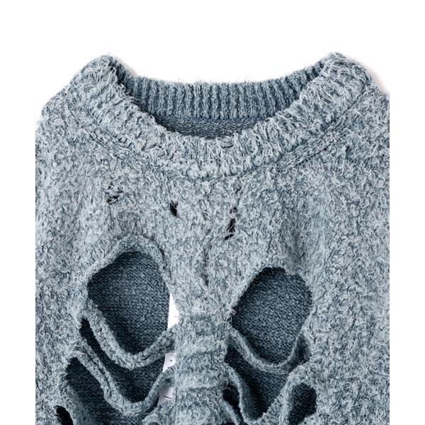 トップス doublet RIBCAGE KNIT PULLOVER doublet Ribcage Knit Pullover （Grey） - Osaka / Kyoto, Ship