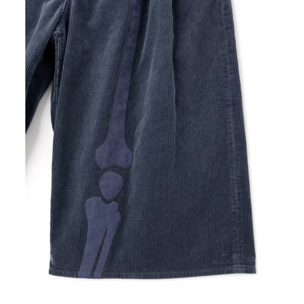 doublet／ダブレット／BONE APPLIQUE CORDUROY CROPPED PANTS Ecru 