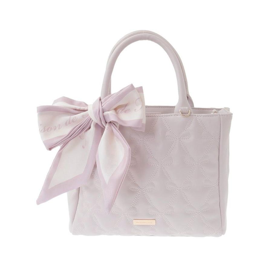 Maison de FLEUR スカーフ付きリボンキルティング2Wayトート : マルイ 