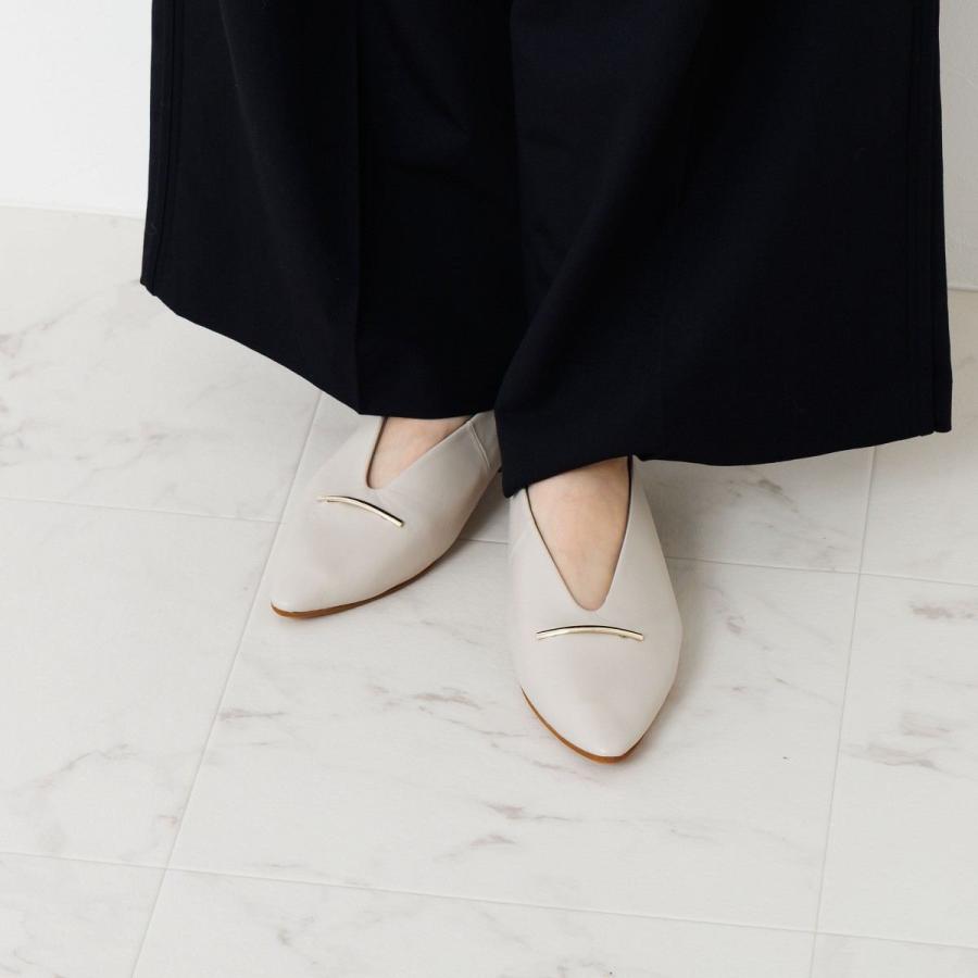 HIMIKO（HIMIKO）/お洒落でラクに履ける秋の新作【卑弥呼25AW】【撥水】メタルバーフラットパンプス/651303 HIMIKO お洒落でラクに履ける秋の新作【卑弥呼25AW】【撥水