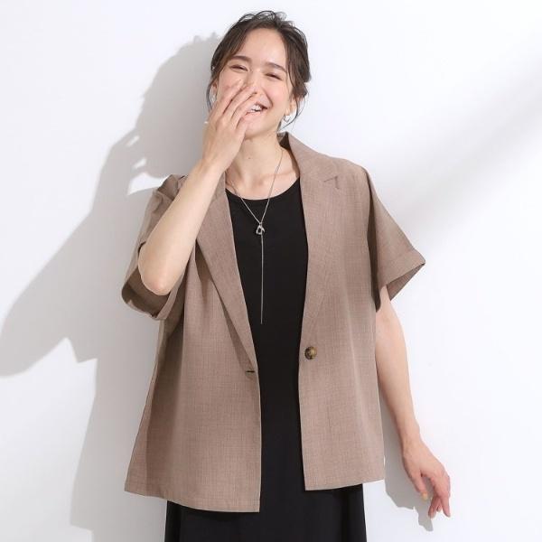 S-LL】さらりと着たい大人のための 麻調半袖ジャケット : マルイ(丸井