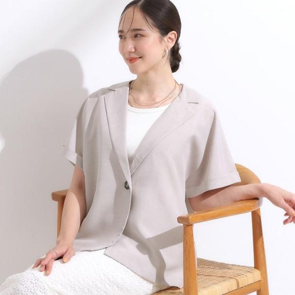S-LL】さらりと着たい大人のための 麻調半袖ジャケット : マルイ(丸井
