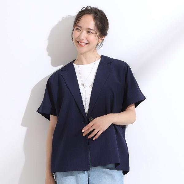 S-LL】さらりと着たい大人のための 麻調半袖ジャケット : マルイ(丸井