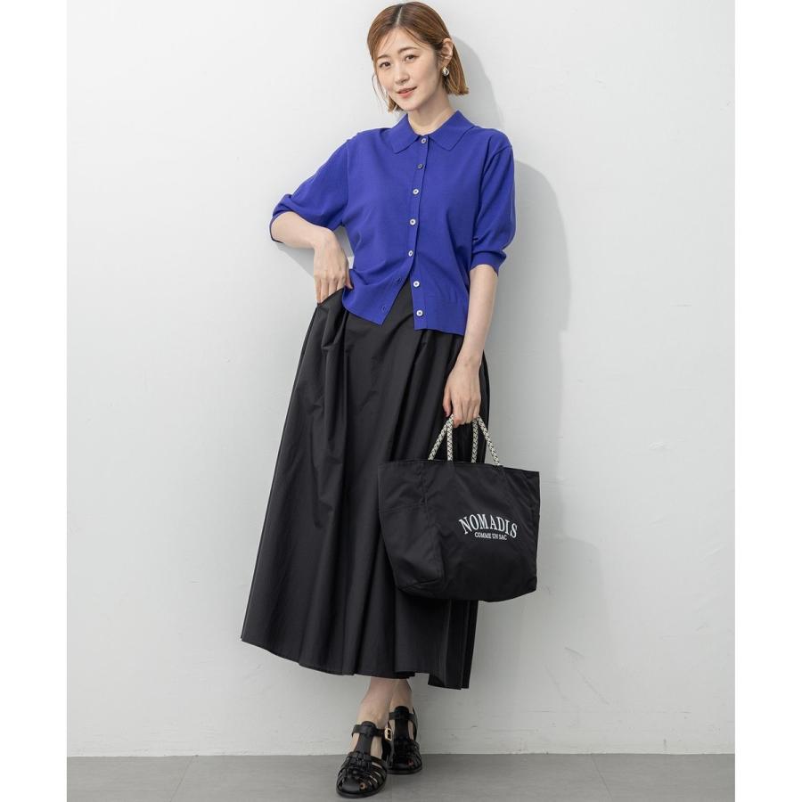 23区 【洗える】ナイロンコットンポプリン タック スカート