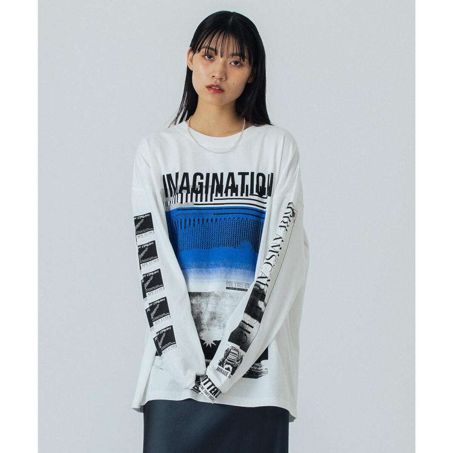 ローズバッド（ROSE BUD）/OKIRAKU×ROSEBUD/GRAPHIC LONG SLEEVE TEE ROSE BUD（ローズバッド） OKIRAKU×ROSEBUD/GRAPHIC LONG SLEEVE TEE