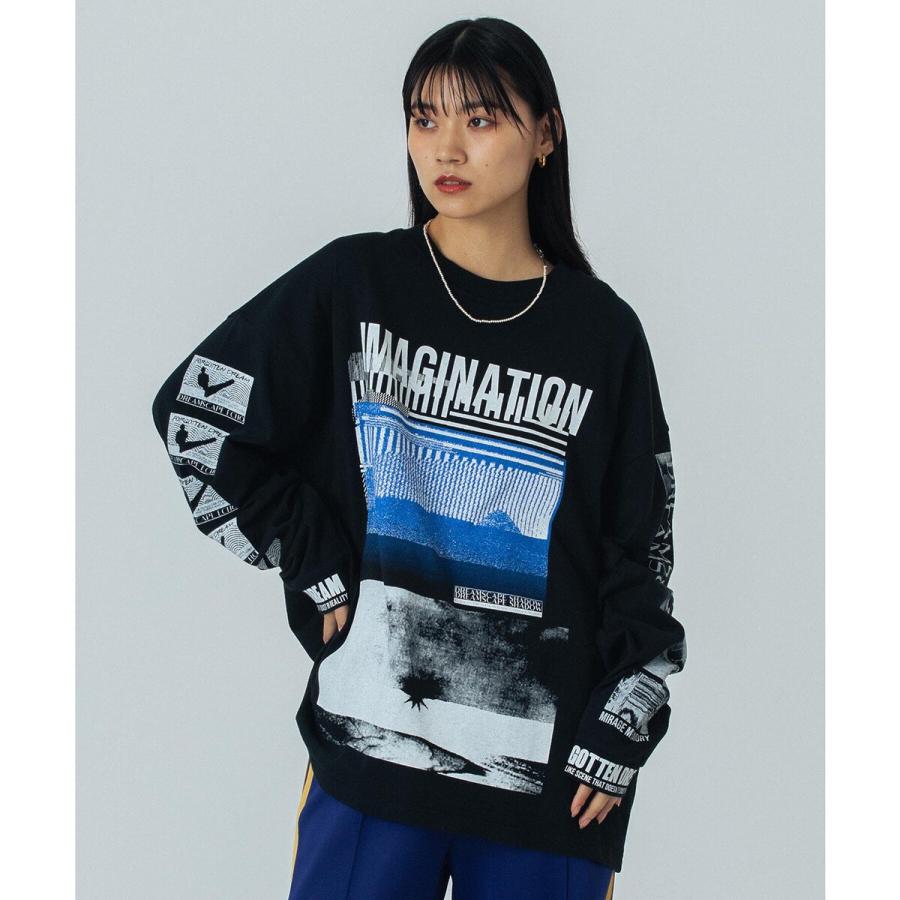 ROSE BUD（ローズバッド） OKIRAKU×ROSEBUD/GRAPHIC LONG SLEEVE TEE