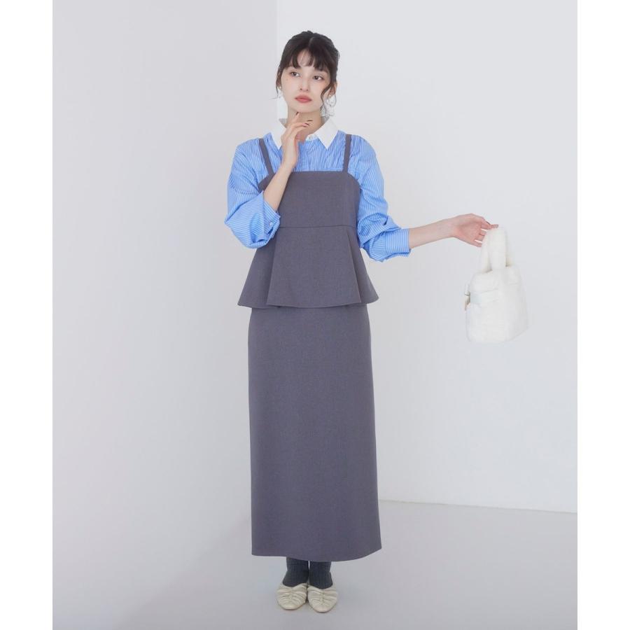 VIS（ビス） 【WEB限定】【美easy】ウーリッシュ ペプラム切替キャミ