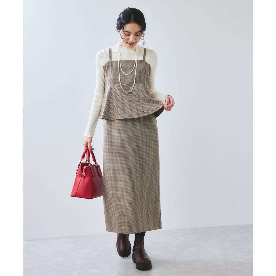 VIS（ビス） 【WEB限定】【美easy】ウーリッシュ ペプラム切替キャミ