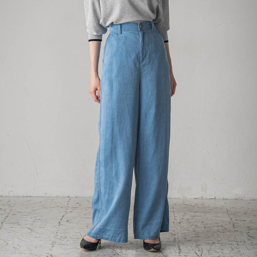 ラエフ（la．f．．．）/【大きいサイズ】【biyori】”ひんやり、薄くて、ラクに”モダールデニムパンツ≪洗濯機で洗える≫ la.f（ラ・エフ） 【大きいサイズ】【biyori】”ひんやり、薄くて