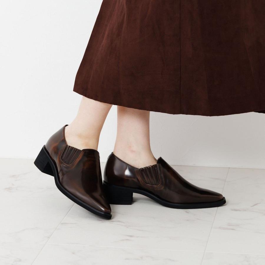 HIMIKO（HIMIKO）/濃淡のある美しい発色と光沢【卑弥呼25AW】アドバンレザーポインテッドトゥサイドゴア/651310 HIMIKO 濃淡のある美しい発色と光沢【卑弥呼25AW】アドバンレザー