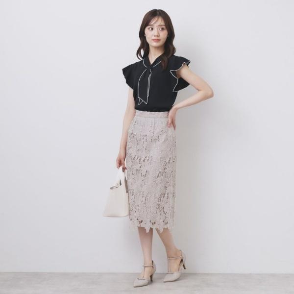 index（インデックス） 《S-3Lサイズ》バイカラーレースタイトスカート