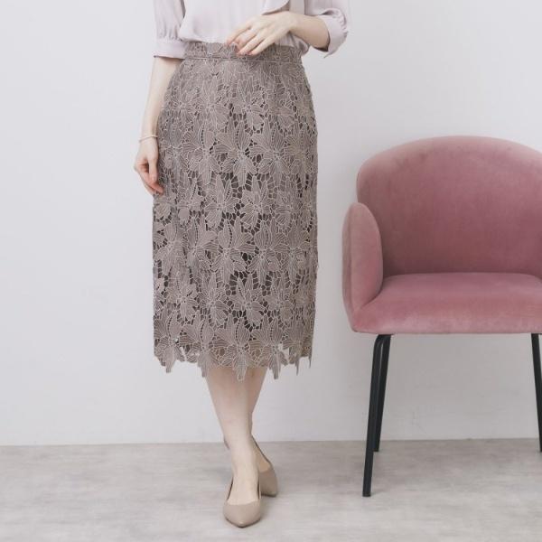 index（インデックス） 《S-3Lサイズ》バイカラーレースタイトスカート