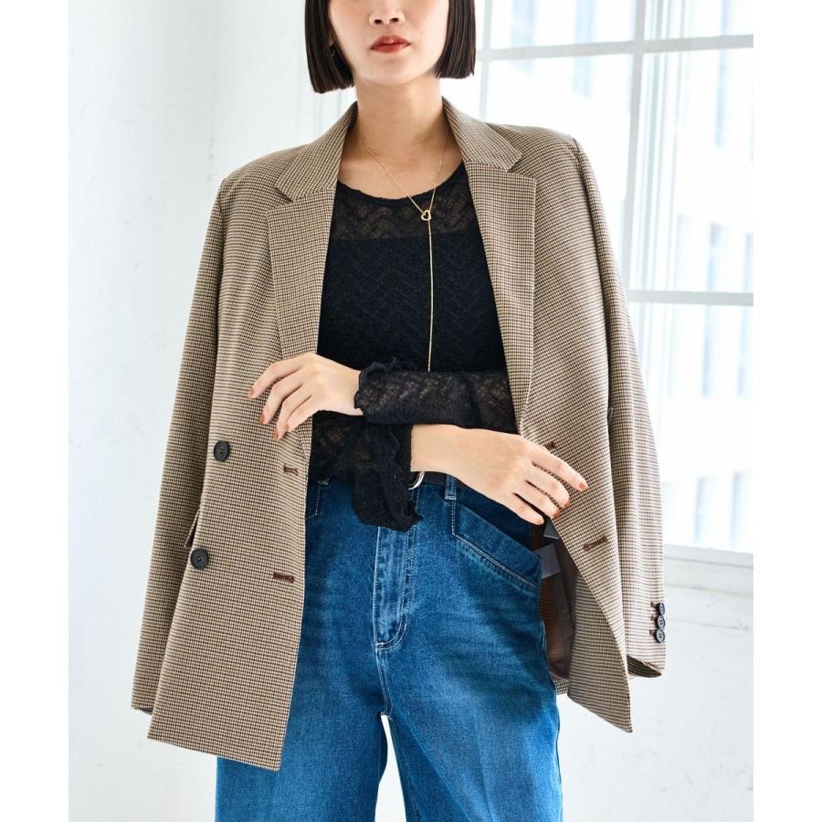 VIS（ビス） 【美easy】ウーリッシュダブルブレストテーラード