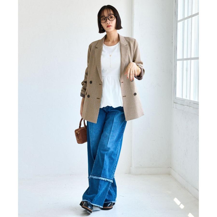 VIS（ビス） 【美easy】ウーリッシュダブルブレストテーラード