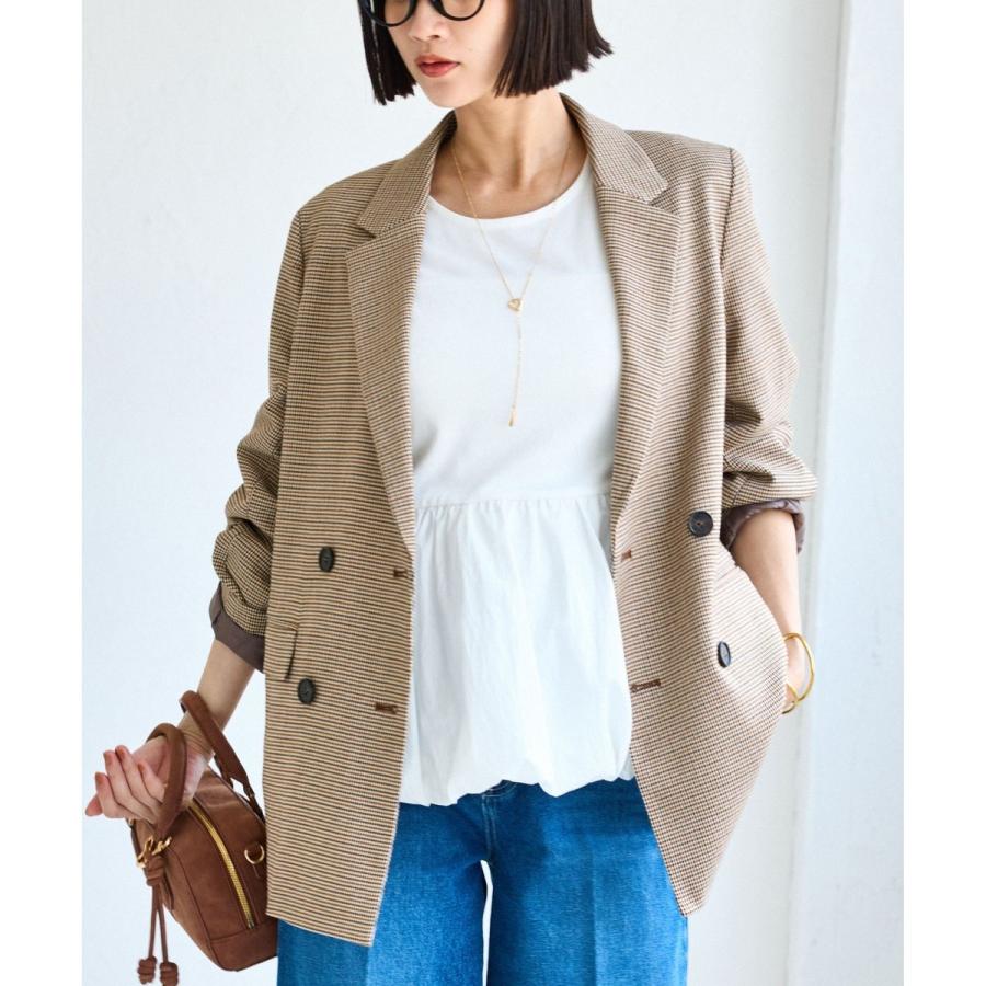 VIS（ビス） 【美easy】ウーリッシュダブルブレストテーラード