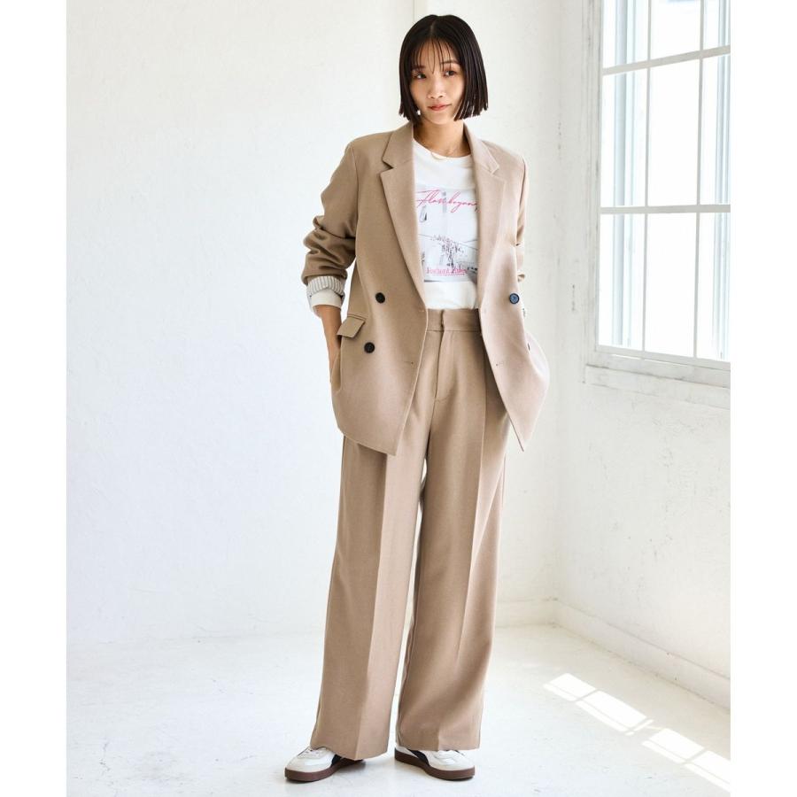 VIS（ビス） 【美easy】ウーリッシュダブルブレストテーラード