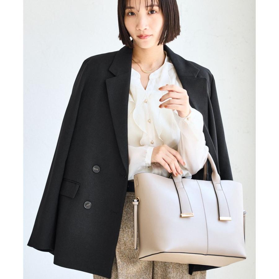 VIS（ビス） 【美easy】ウーリッシュダブルブレストテーラード