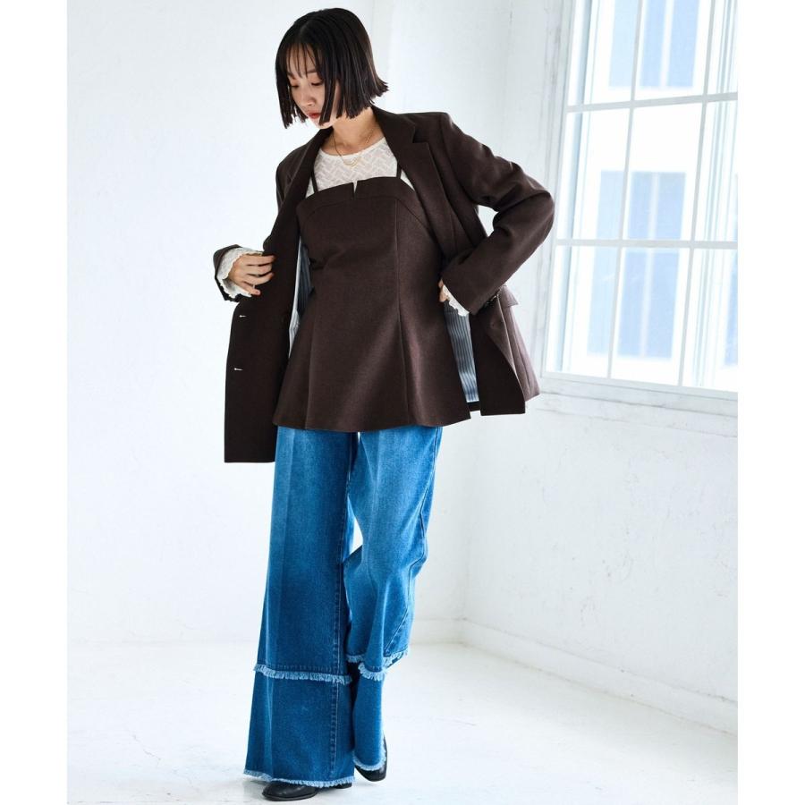 VIS 【美easy】ウーリッシュダブルブレストテーラードジャケット VIS｜【美easy】ウーリッシュWブレストテーラードジャケット【洗える