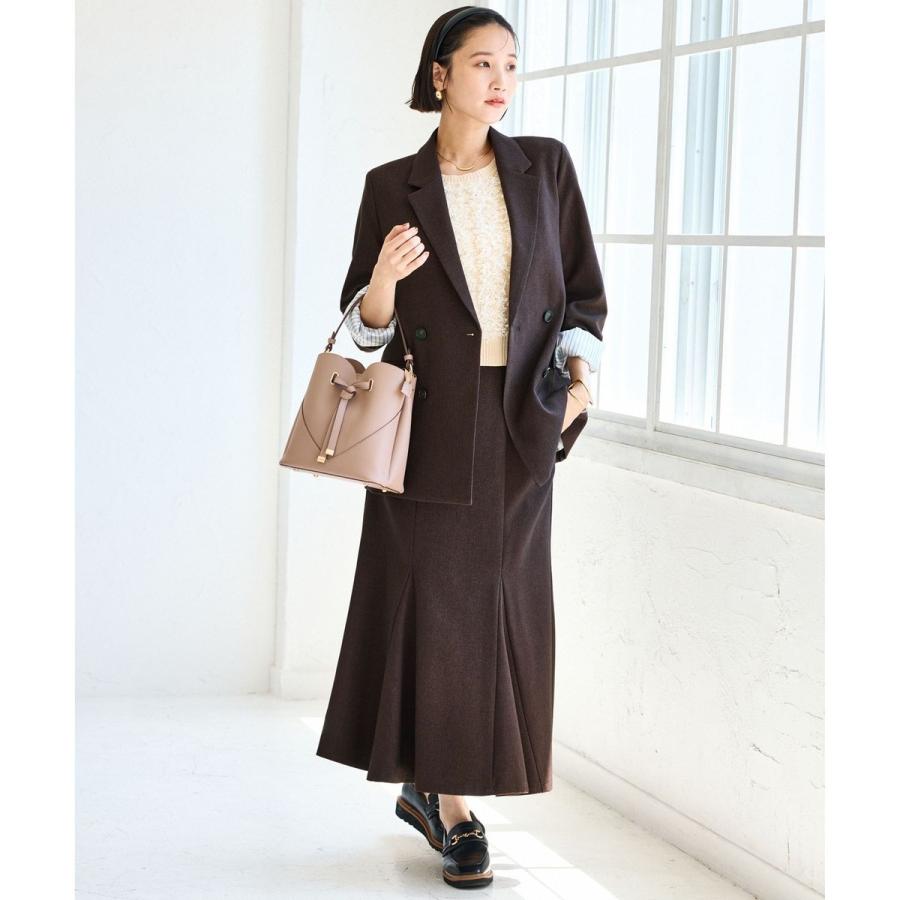 VIS（ビス） 【美easy】ウーリッシュダブルブレストテーラード