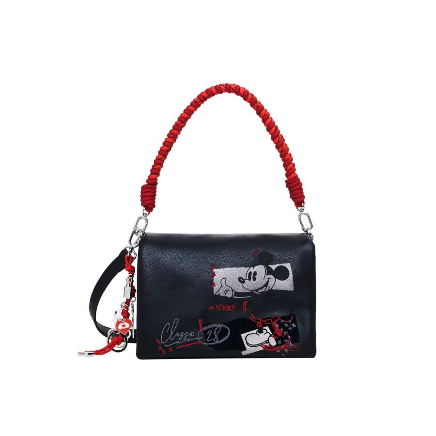 【おみっきー】2台 Desigual（デシグアル） ミッキー チャーム付き2WAYハンドバッグ