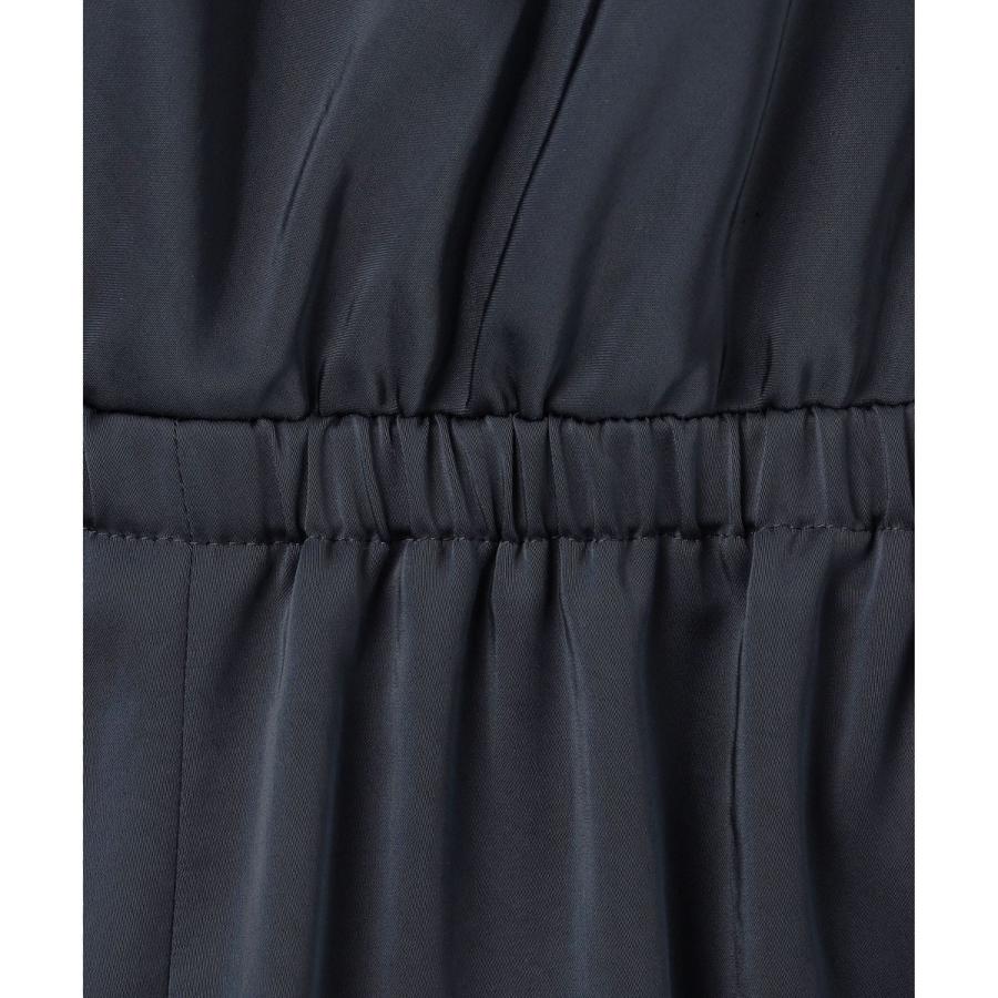 SAINT LAURENT◇Draped Catsuit/オールインワン/--/ポリエステル/BLK