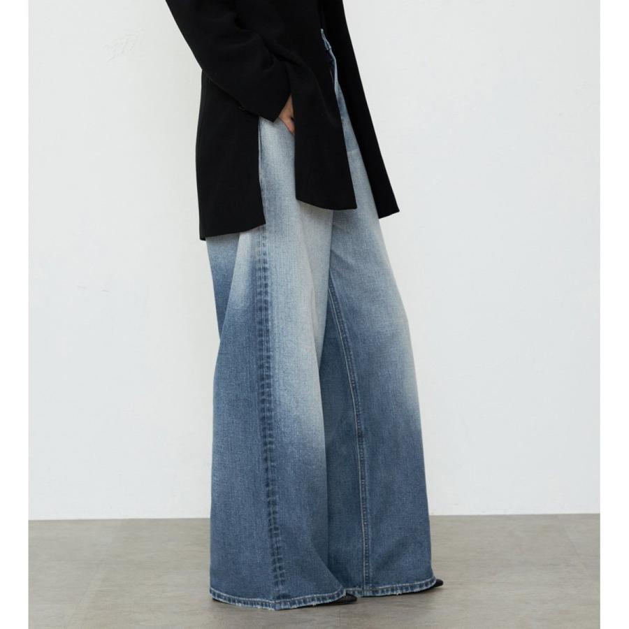 Lee（リー） ワイドデニムパンツ 上質コットン100％ : マルイ(丸井