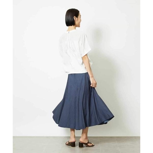 MICHEL KLEIN（ミッシェルクラン） シャンブレーデニムフレアスカート