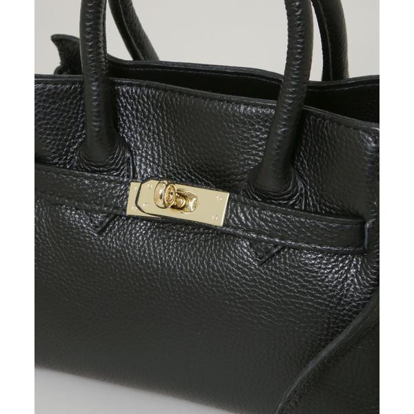AULENTTI made in Italy黒レザー ターンロック 6715232378-
