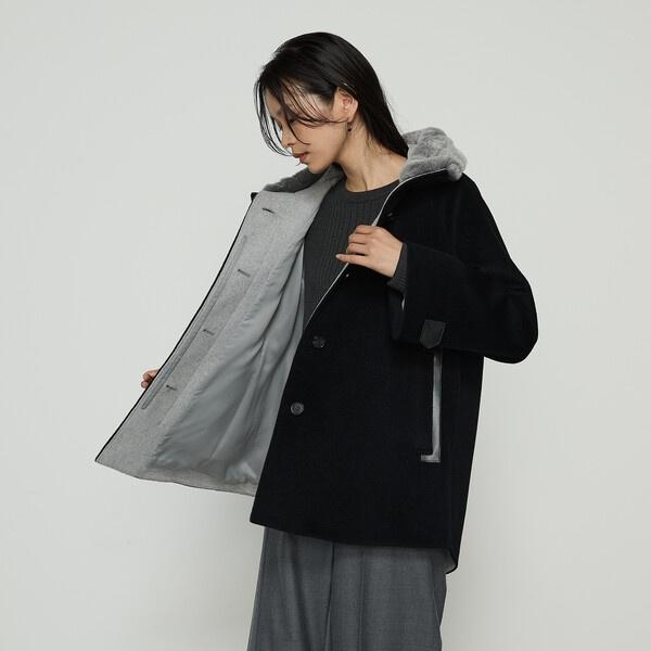 K.T KIYOKO TAKASE アンゴラショートコート ブラウン M Oggi 12月号掲載商品】〔 Sサイズ 〕 アンゴラウール ・Aライン