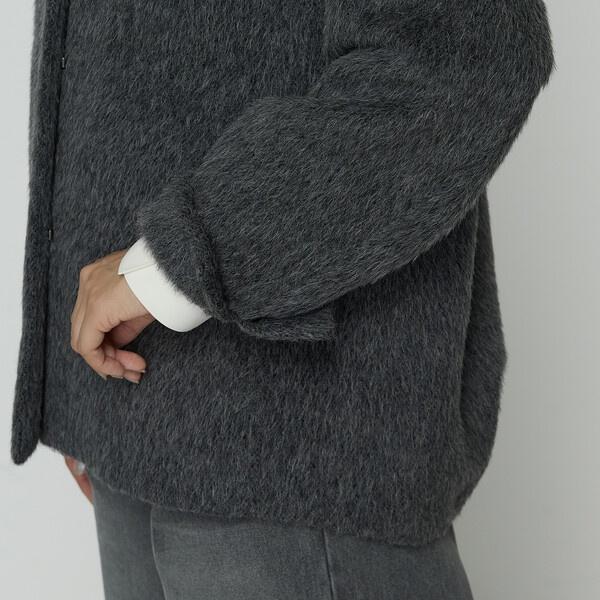 K.T KIYOKO TAKASE（K.T キヨコ タカセ） アルパカシャギー ノーカラー