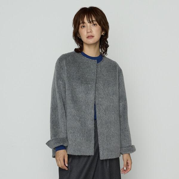 K.T KIYOKO TAKASE（K.T キヨコ タカセ） アルパカシャギー ノーカラー