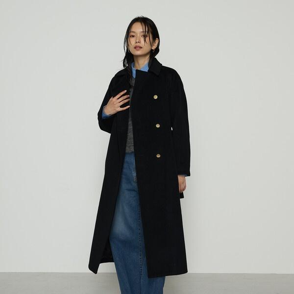 〔 TALLサイズ 〕 アンゴラウール ロングトレンチコートの画像
