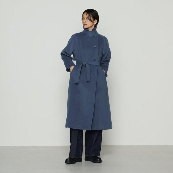 〔 TALLサイズ 〕 アンゴラウール ロングトレンチコートの画像