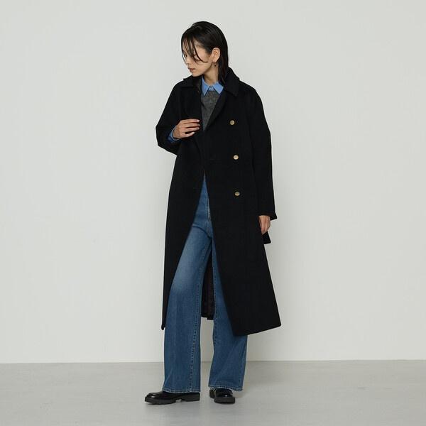 〔 TALLサイズ 〕 アンゴラウール ロングトレンチコートの画像