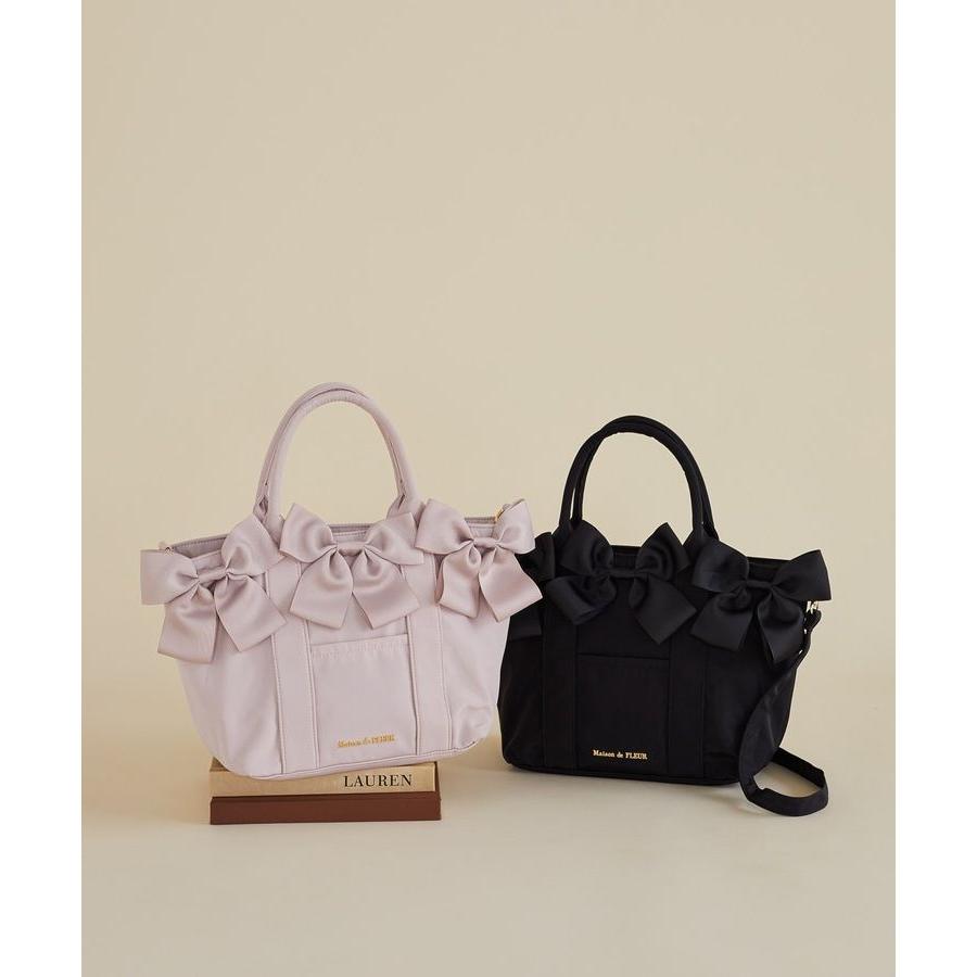 Maison de FLEUR ボリュームリボン2Wayトートバッグ : マルイ