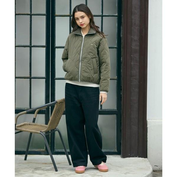 THERMORE中綿 ひょうたんキルティング ハイネックジップブルゾンの画像