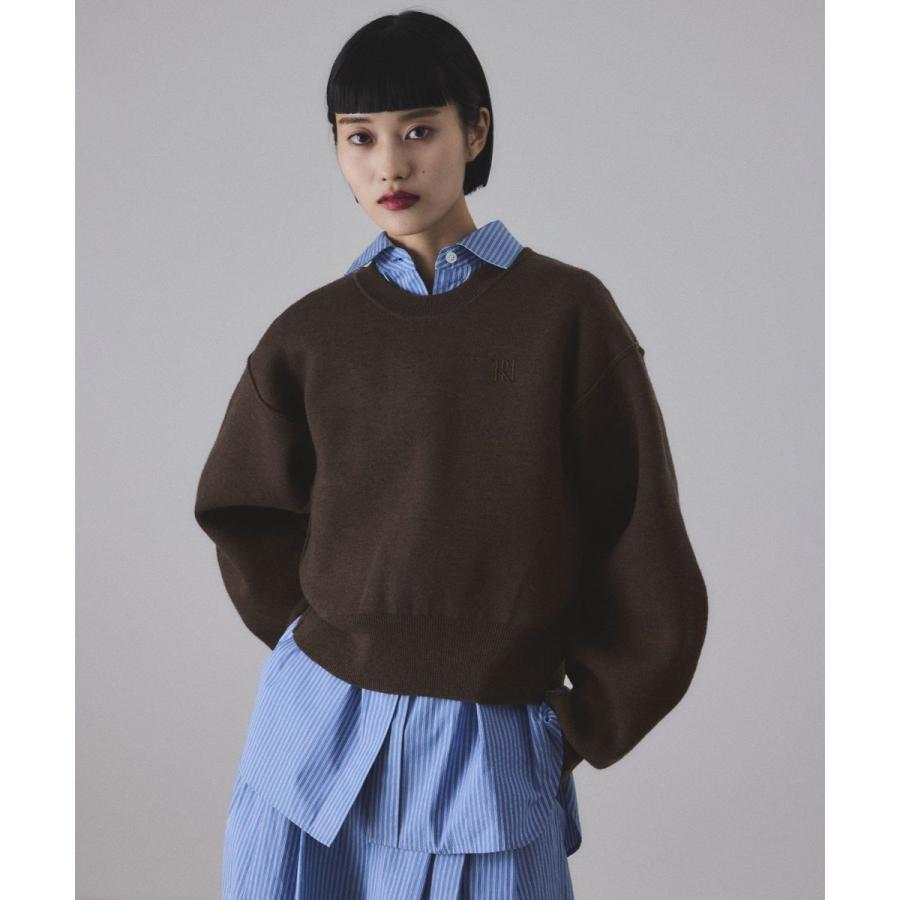 ADAM ET ROPE'（アダムエロペ） 【サステナブル】ロゴパッチスウェット