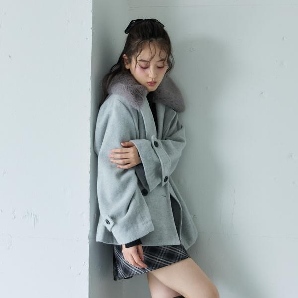 アルシーヴ（archives）/ファーカラー付ウールミドルコート archives（アルシーヴ） ファーカラー付ウールミドルコート : マルイ