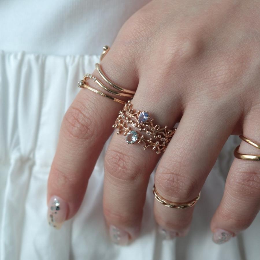 ローズマリーページ ノジェス　 K5 アクアマリン　クラウンリング　11号 NOJESS（ノジェス） 【Pocket Ring】K5アクアマリンリング : マルイ
