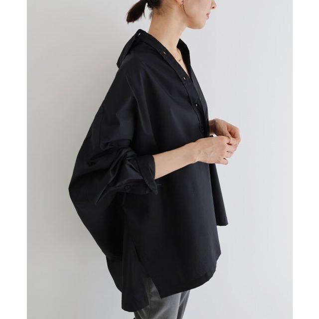 イージーケア ポンチョ シャツ ブラウス evernavy エバーネイビー