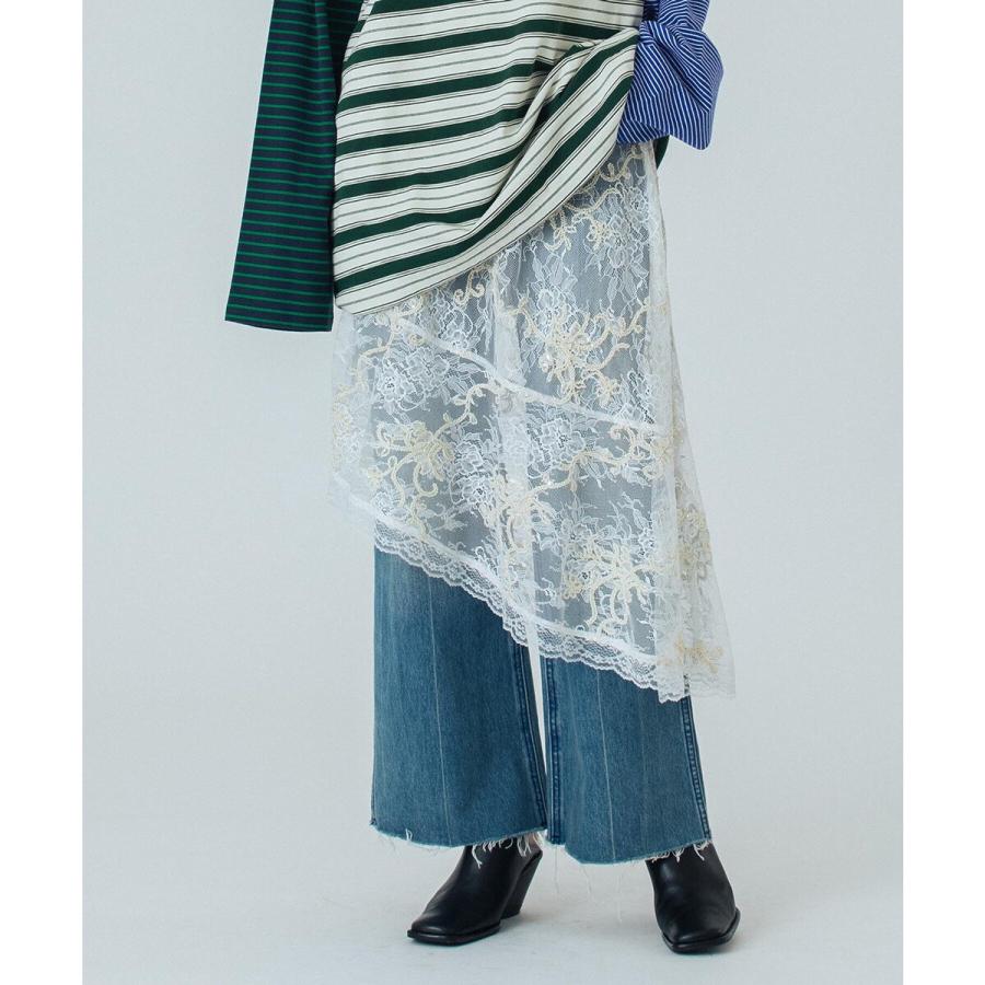 ローズバッド（ROSE BUD）/CREOLME/EMBROIDERY SHEER SKIRT ROSE BUD（ローズバッド） CREOLME/EMBROIDERY SHEER SKIRT : マルイ