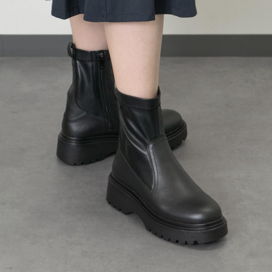 ブソラ（bussola）/bussola◆6cmヒール◆晴雨兼用ストレッチショートブーツ bussola◇6cmヒール◇晴雨兼用ストレッチショートブーツ : マルイ(丸井