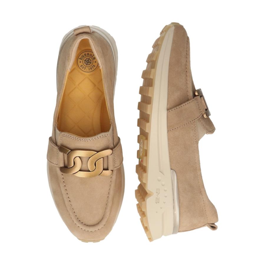 bussola◇4.5cmヒール◇メタル飾り撥水ローファースニーカー : マルイ