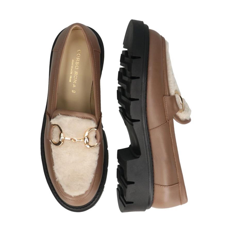 CORSO ROMA 9◇3.2cmヒール◇シアリング厚底ビットローファー : マルイ