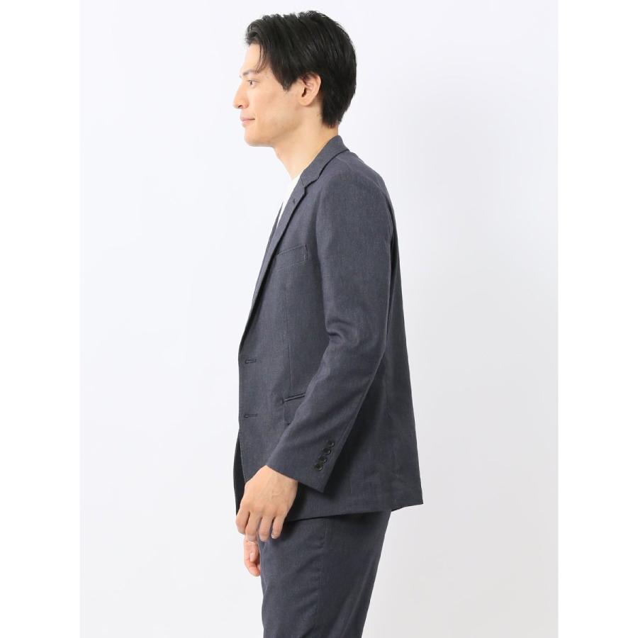 ストレッチ ウォッシャブル】m.f.エディトリアル 2釦ジャケット グレー