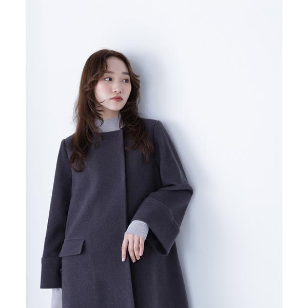 NATURAL BEAUTY BASIC スタンドネックシャギーミディコート 2025-2026